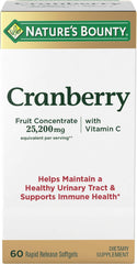 Nature's Bounty frasco frontal mostrando la etiqueta y beneficio urinario