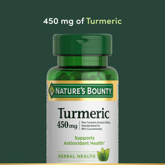 Nature's Bounty polvo extraído de rizoma de cúrcuma, detalle que evidencia origen vegetal