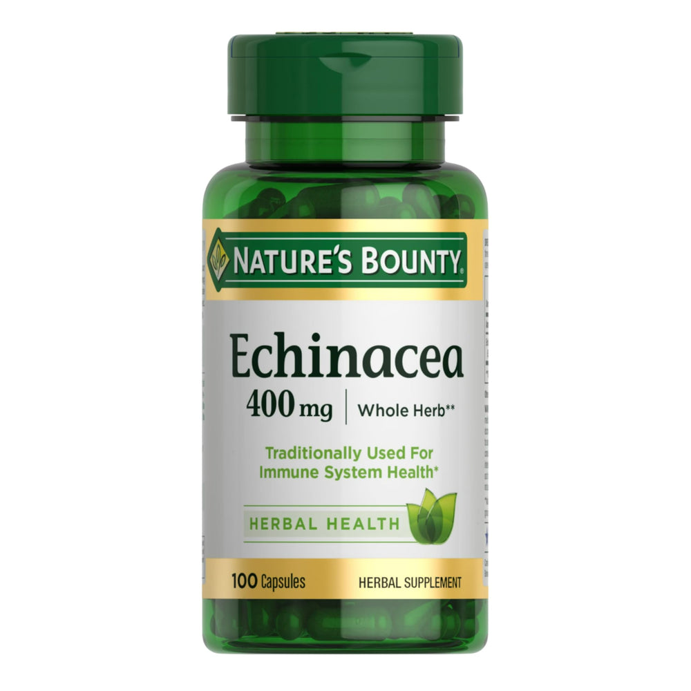 Nature's Bounty frasco frontal mostrando etiqueta clara y beneficios