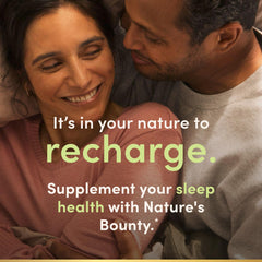 Nature's Bounty tabletas en uso antes de dormir para mejor conciliación