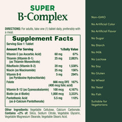 Nature's Bounty etiqueta con lista de ingredientes y valores diarios