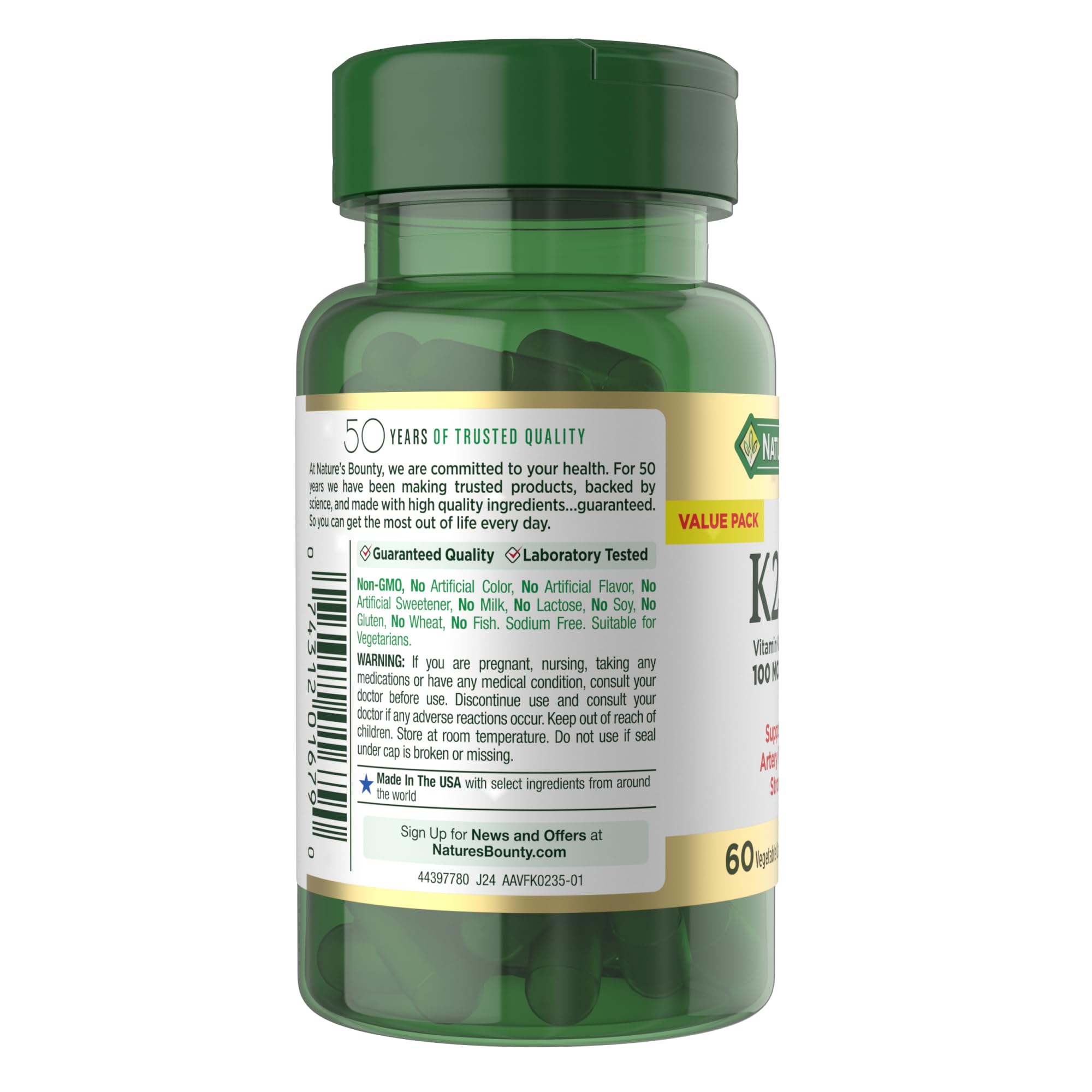 Nature's Bounty envase en desayuno saludable promoviendo rutina diaria