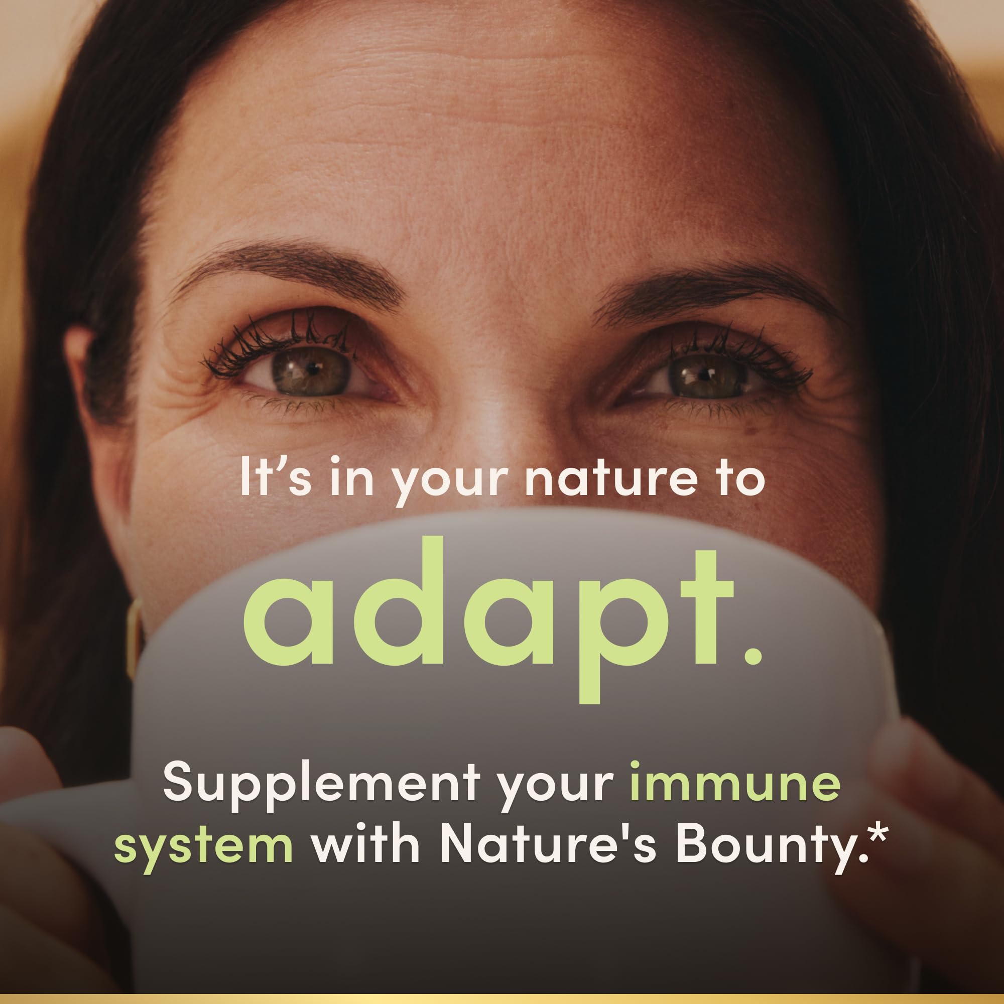 Nature's Bounty detalle de etiqueta que destaca contenido puro y sin gluten