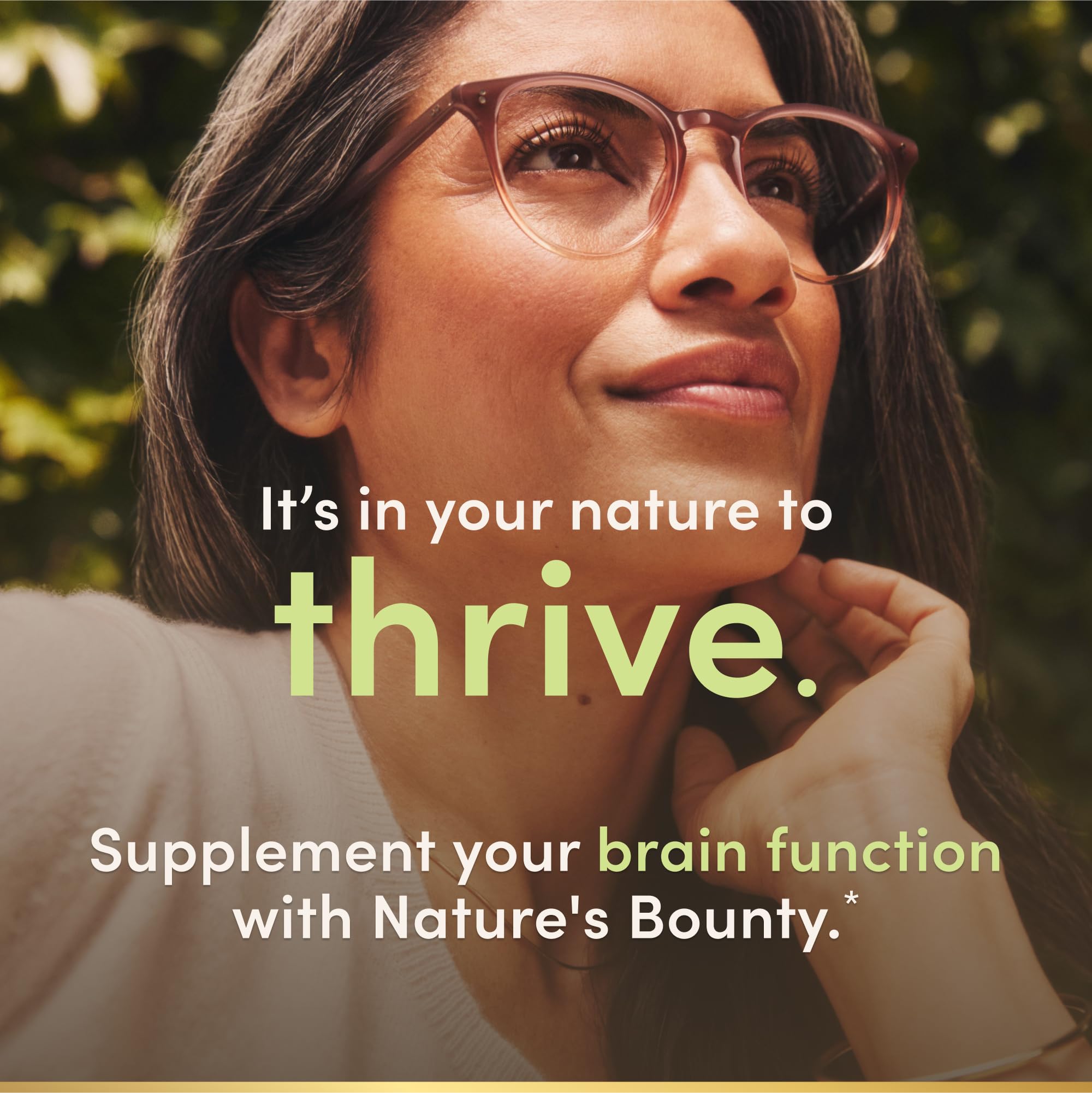 Nature's Bounty etiqueta informativa con ingredientes y beneficios clave
