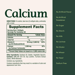 Nature's Bounty etiqueta informativa con ingredientes y beneficios clave