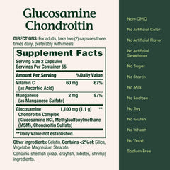 Nature's Bounty etiqueta con lista de ingredientes y beneficios claros