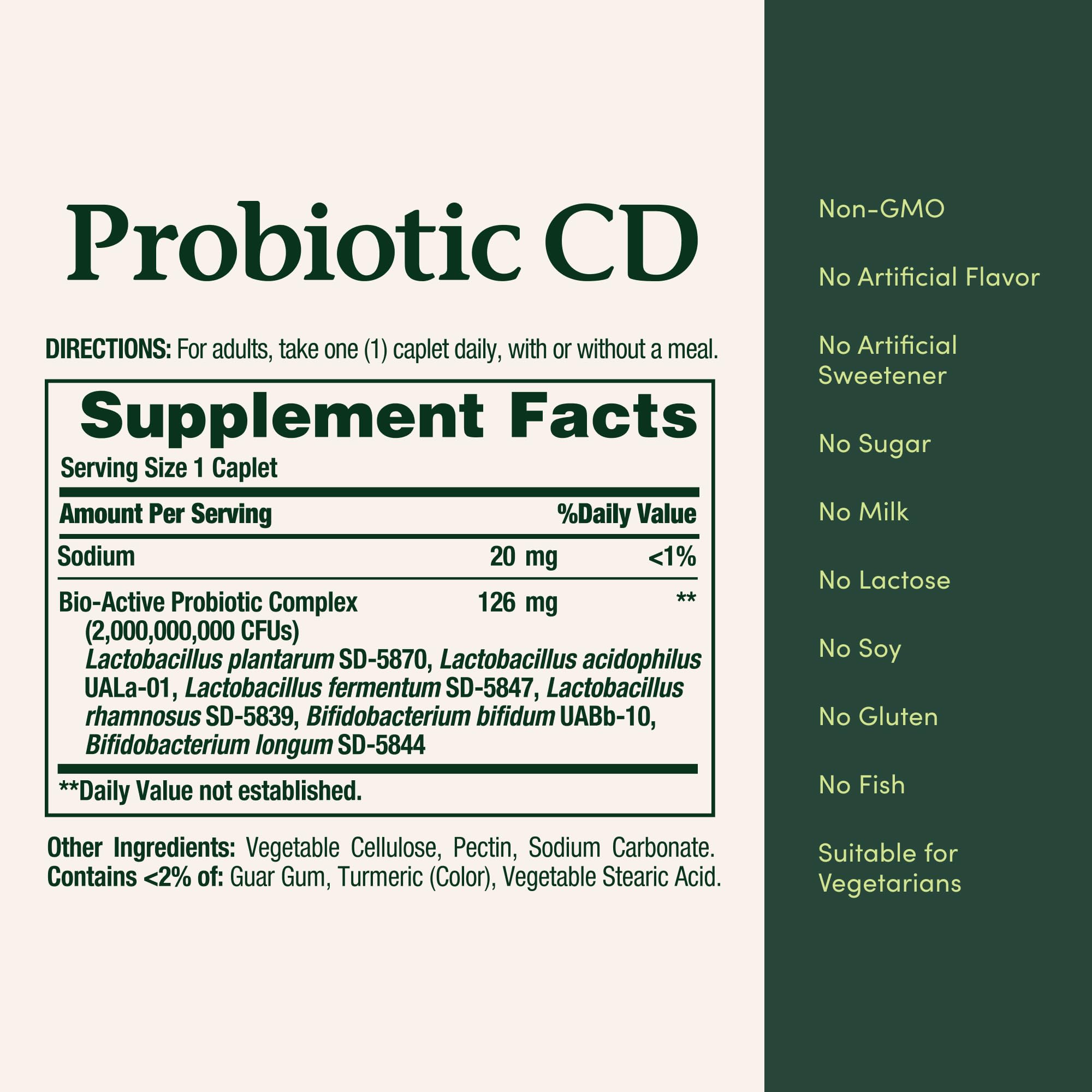 Nature's Bounty etiqueta con ingredientes y tecnología BIO-Tract destacada