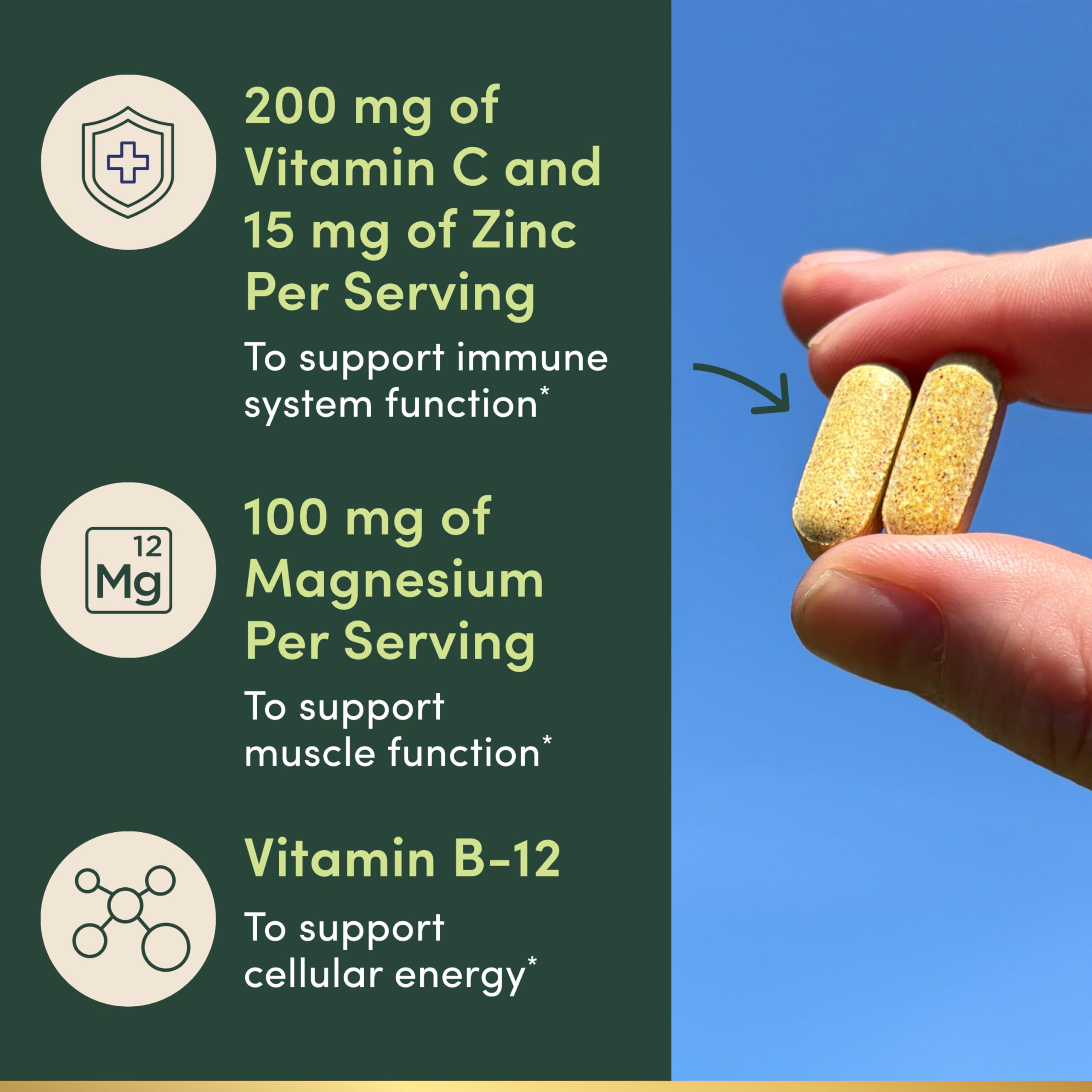 Nature's Bounty etiqueta nutricional con información clara de dosis