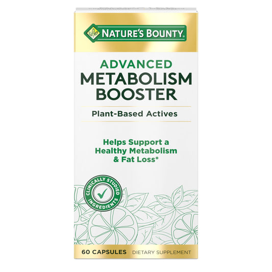Nature's Bounty frasco delantero mostrando diseño y cantidad 60 cápsulas