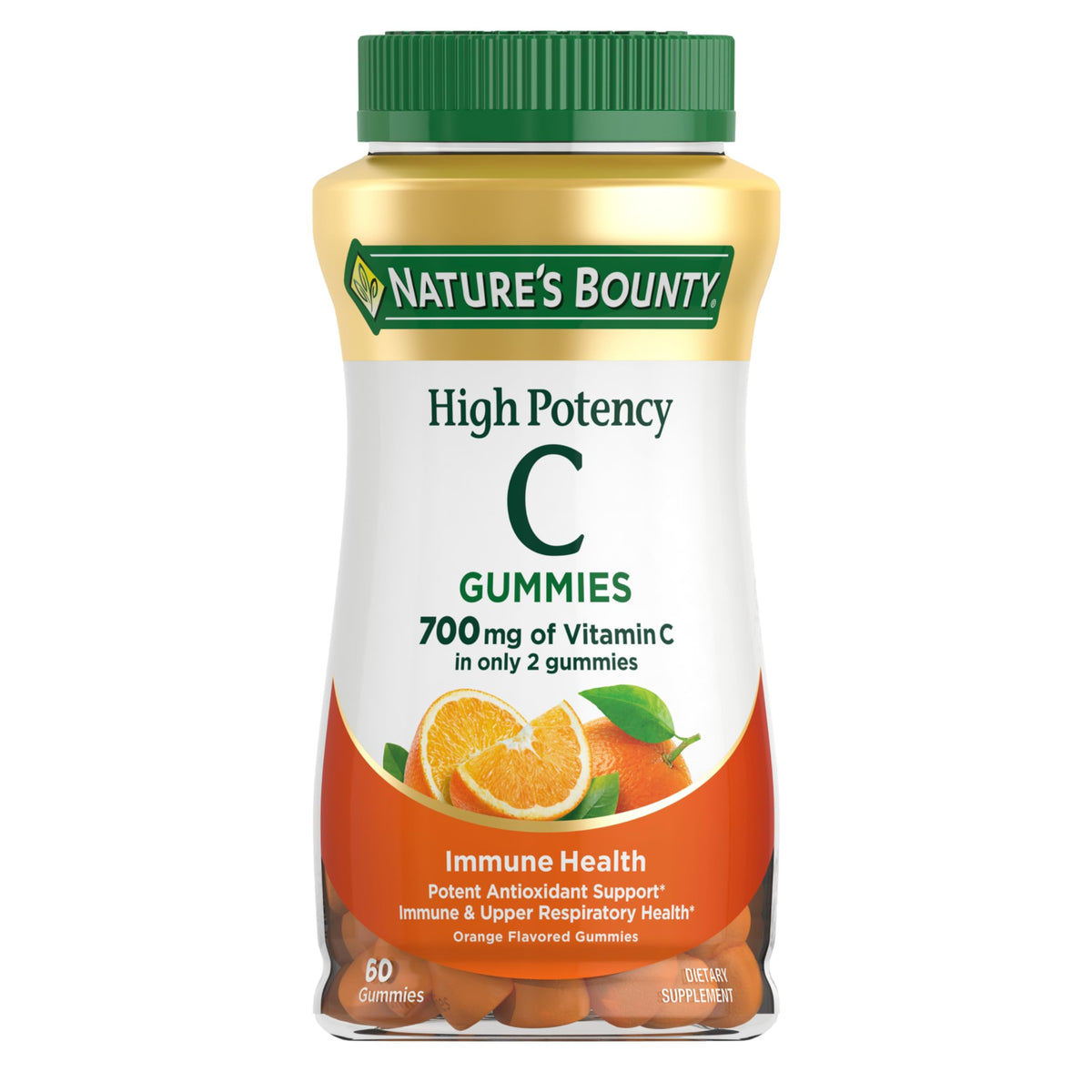 Nature's Bounty frasco delantero con etiqueta clara y confianza
