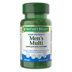 Nature's Bounty frasco frontal mostrando 100 caplets y marca reconocida
