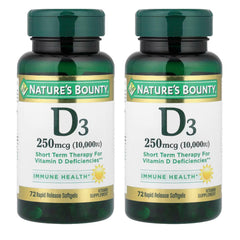 Nature's Bounty frasco frontal mostrando pack doble y beneficio de continuidad