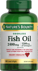 Nature's Bounty frente del envase que muestra 90 cápsulas y beneficios claros