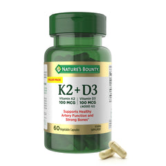 Nature's Bounty frente del envase mostrando dosis y beneficios