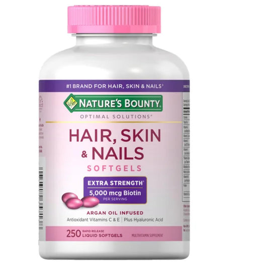 Nature's Bounty frente del envase mostrando 250 tabletas y etiqueta clara