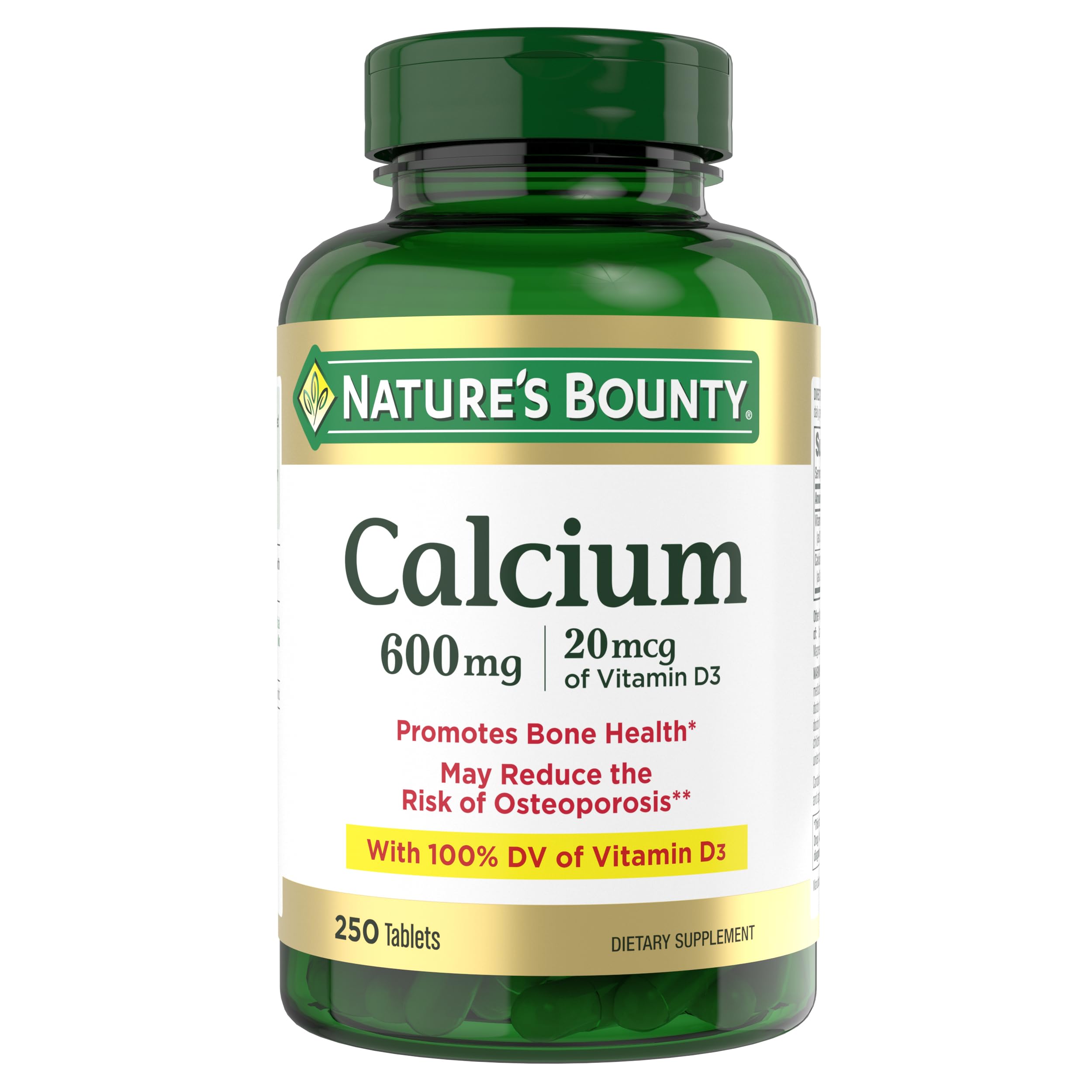 Nature's Bounty bote frontal 250 tabletas para suministro prolongado