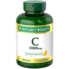 Nature's Bounty botella frontal 300 caplets, identificación clara del producto y conveniencia