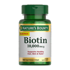 Nature's Bounty frasco frontal mostrando 180 softgels y claridad visual del producto