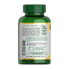 Nature's Bounty etiqueta con información de ingredientes y uso, claridad en composición