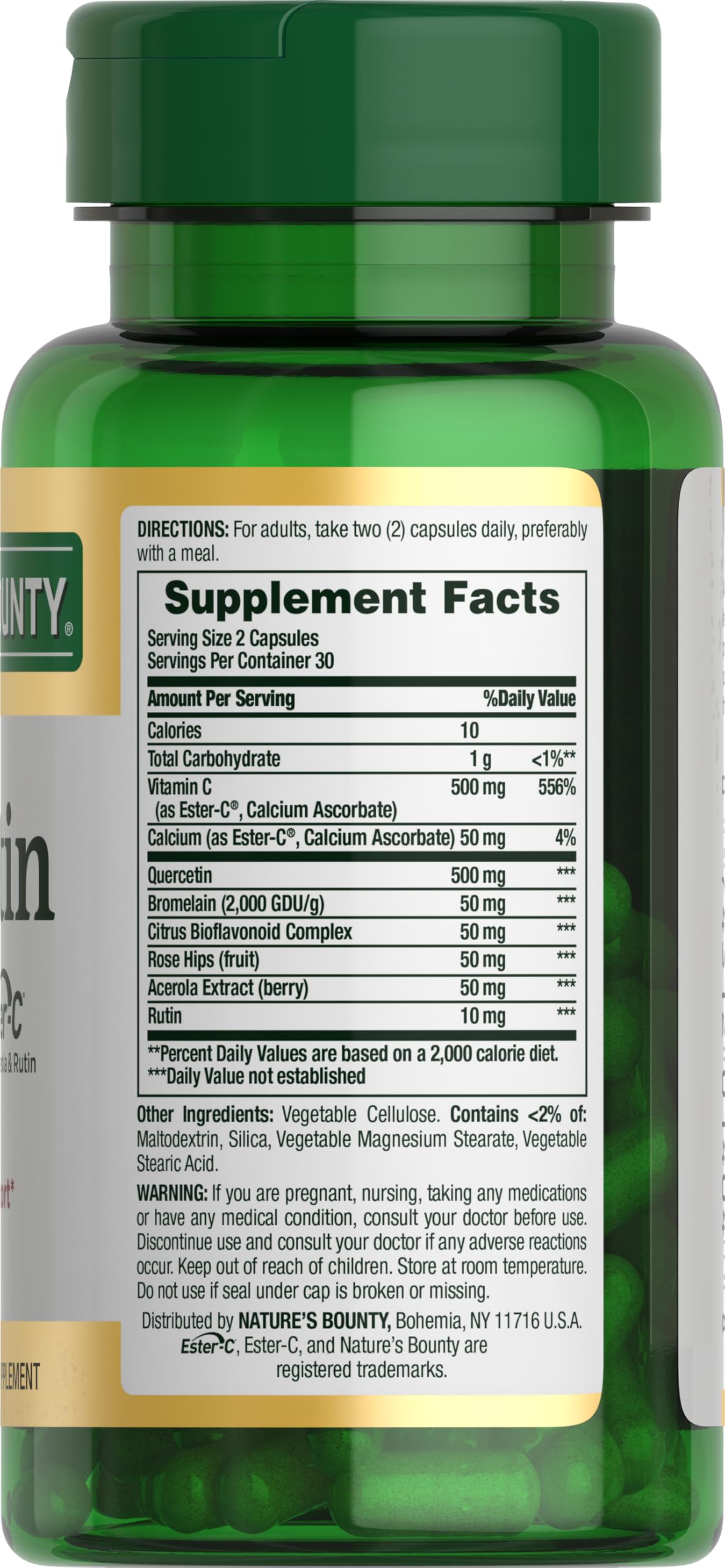 Nature's Bounty producto sobre fondo natural transmitiendo origen vegetal