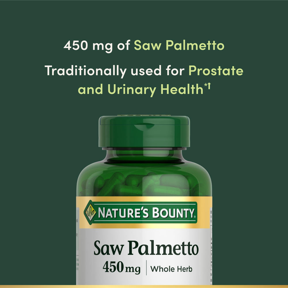 Nature's Bounty ilustración de la baya de saw palmetto, origen natural