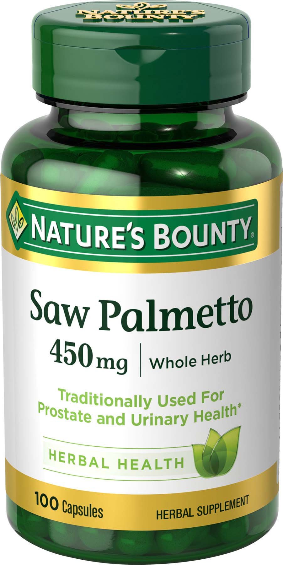 Nature's Bounty frasco frontal mostrando 100 cápsulas y marca confiable