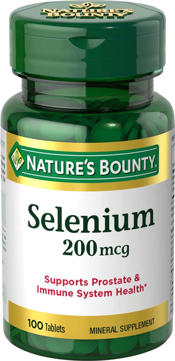 Nature's Bounty botella frontal mostrando 100 tabletas y beneficios