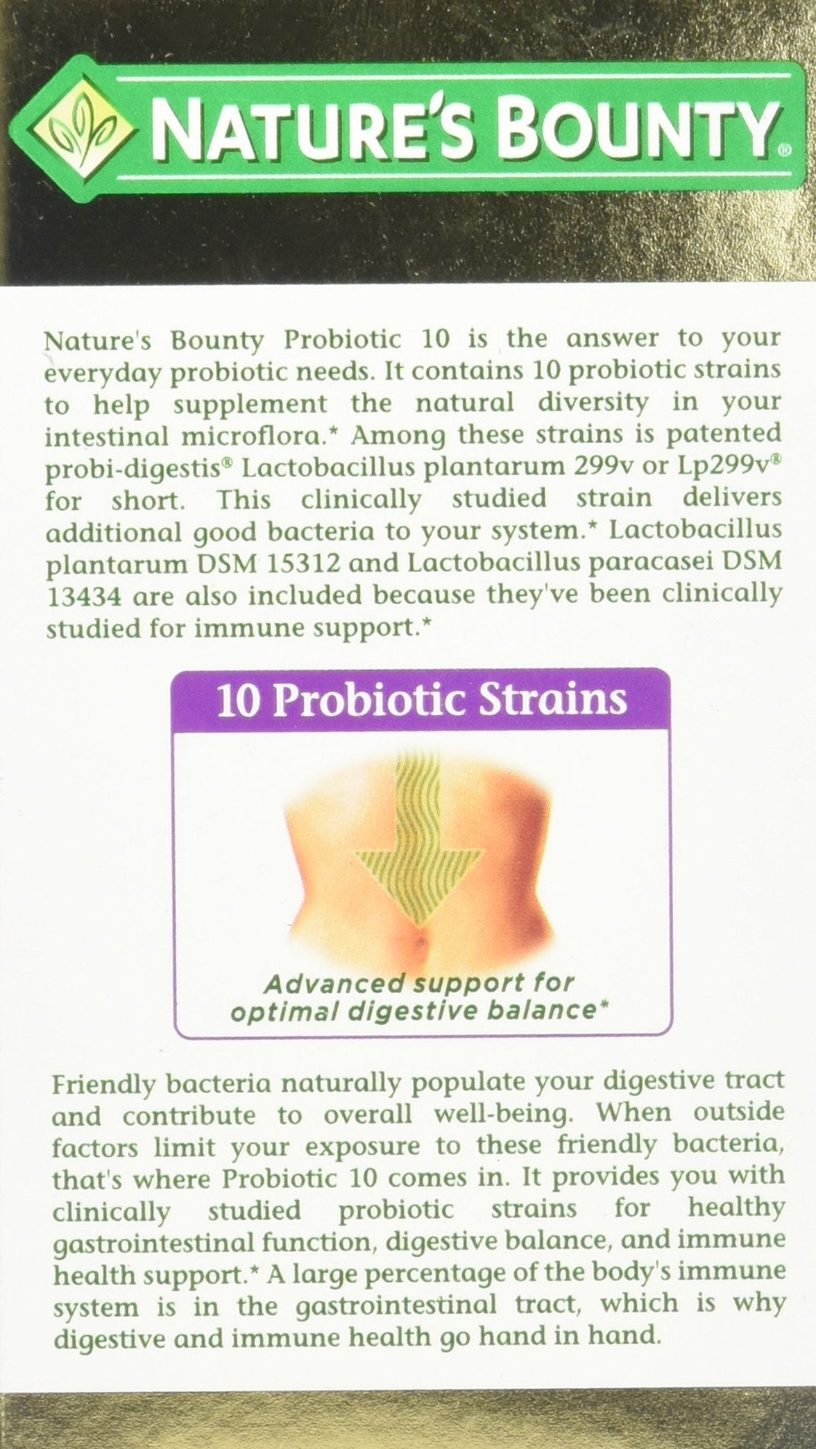 Nature's Bounty detalle de cápsula que destaca la pureza y potencia