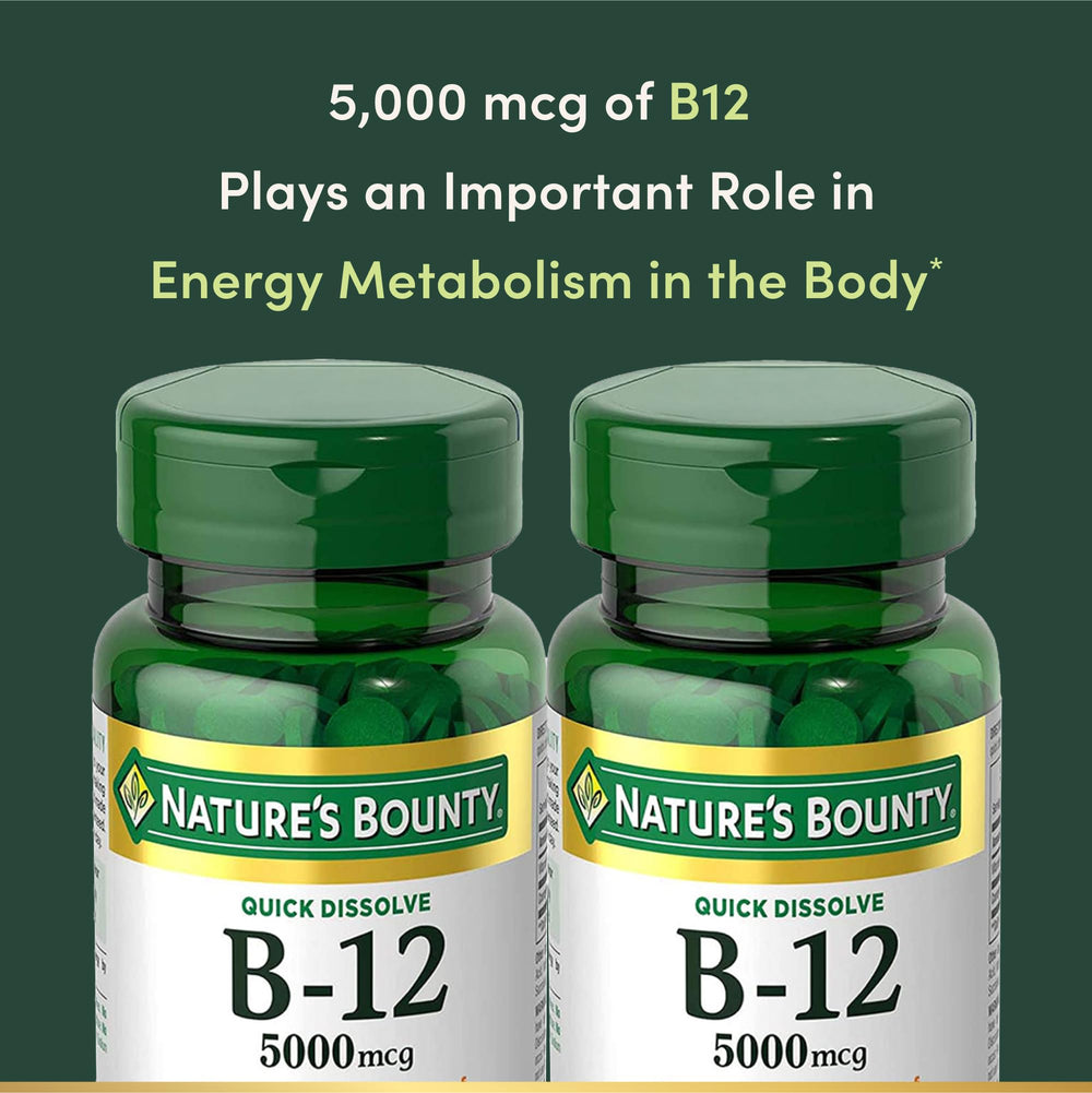 Nature's Bounty detalle de etiqueta con ingredientes y beneficios visibles