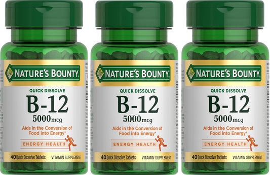 Nature's Bounty frasco frontal mostrando etiqueta y beneficios visibles
