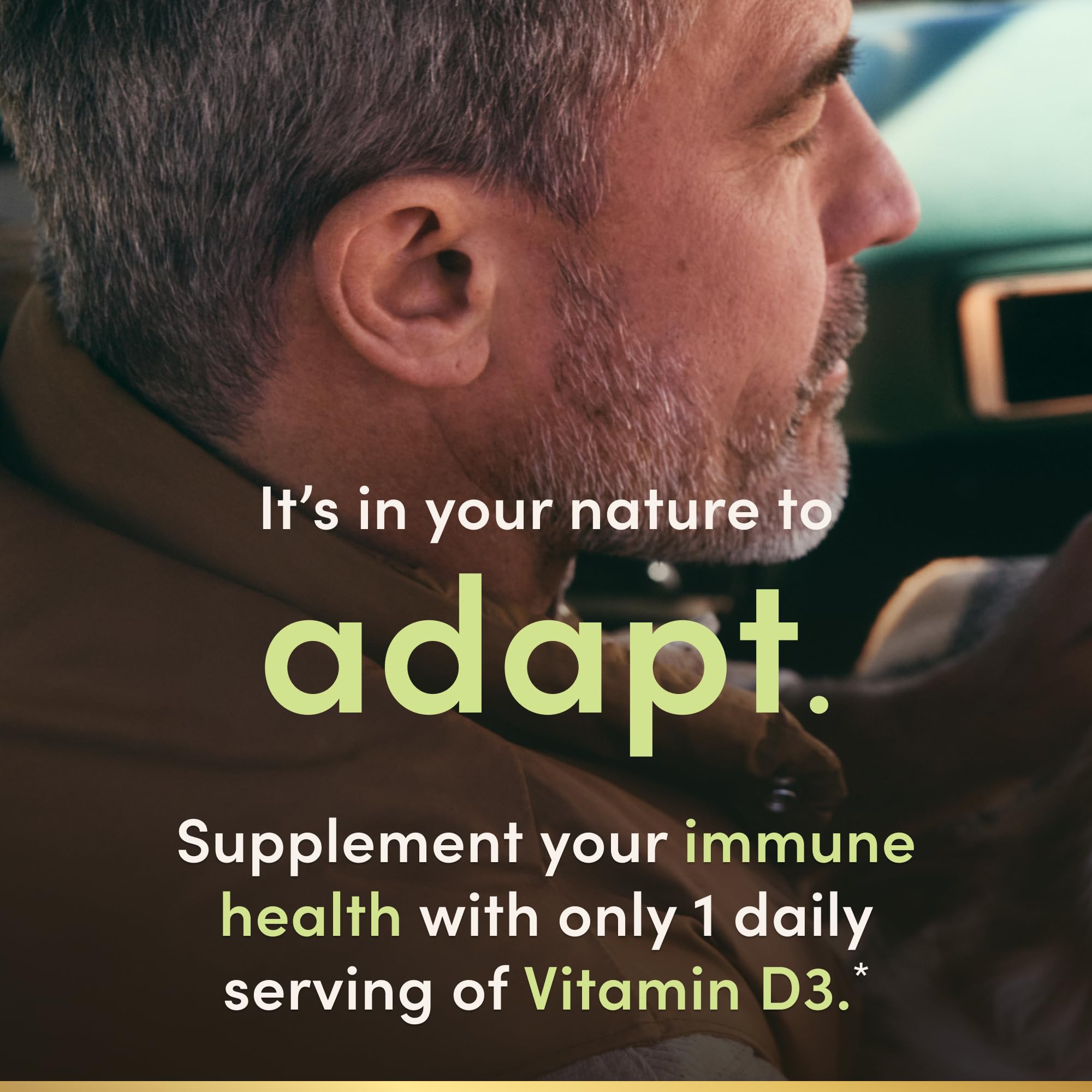 Nature's Bounty etiqueta con información de 2000 IU y limpieza de ingredientes