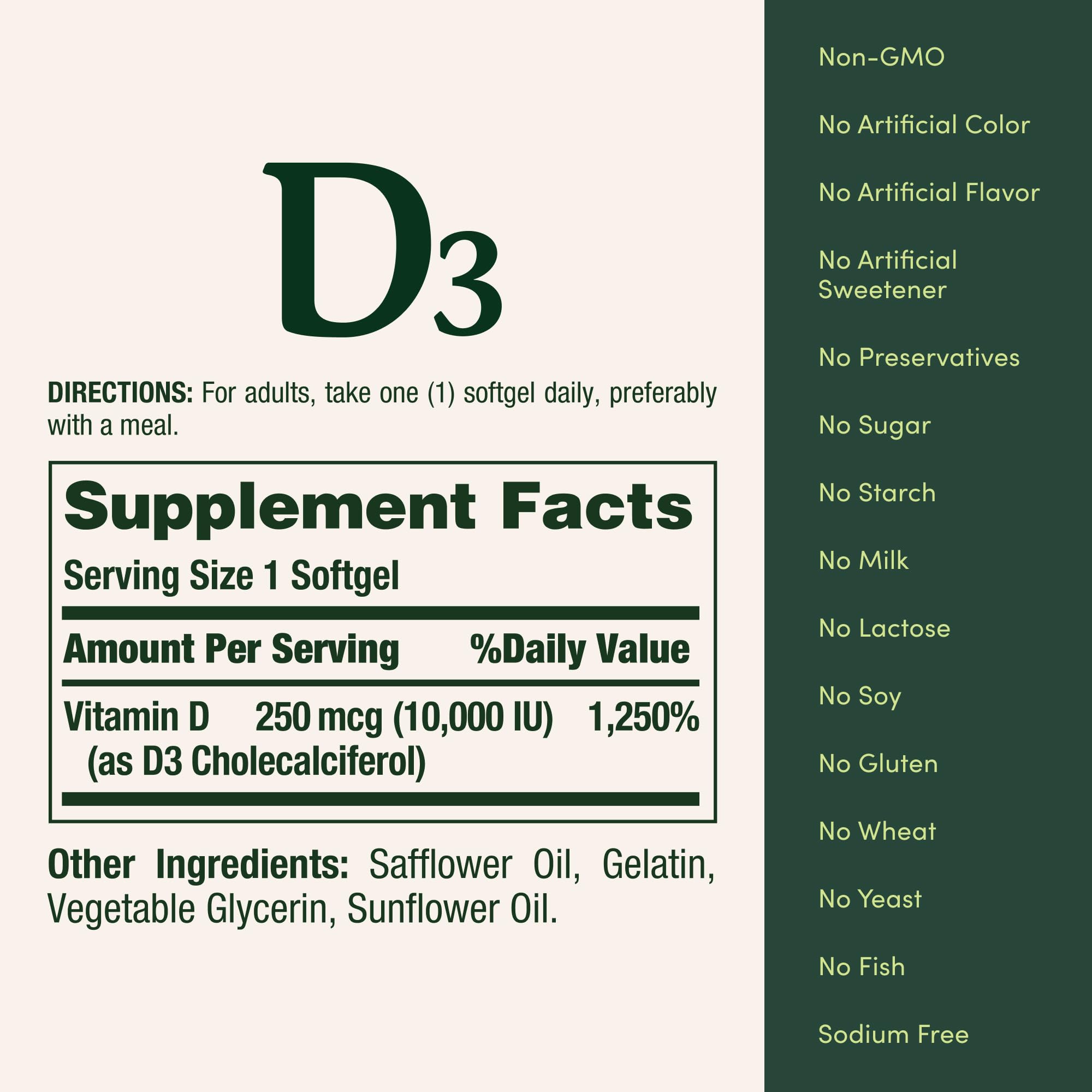 Nature's Bounty softgels junto a desayuno como recordatorio diario práctico