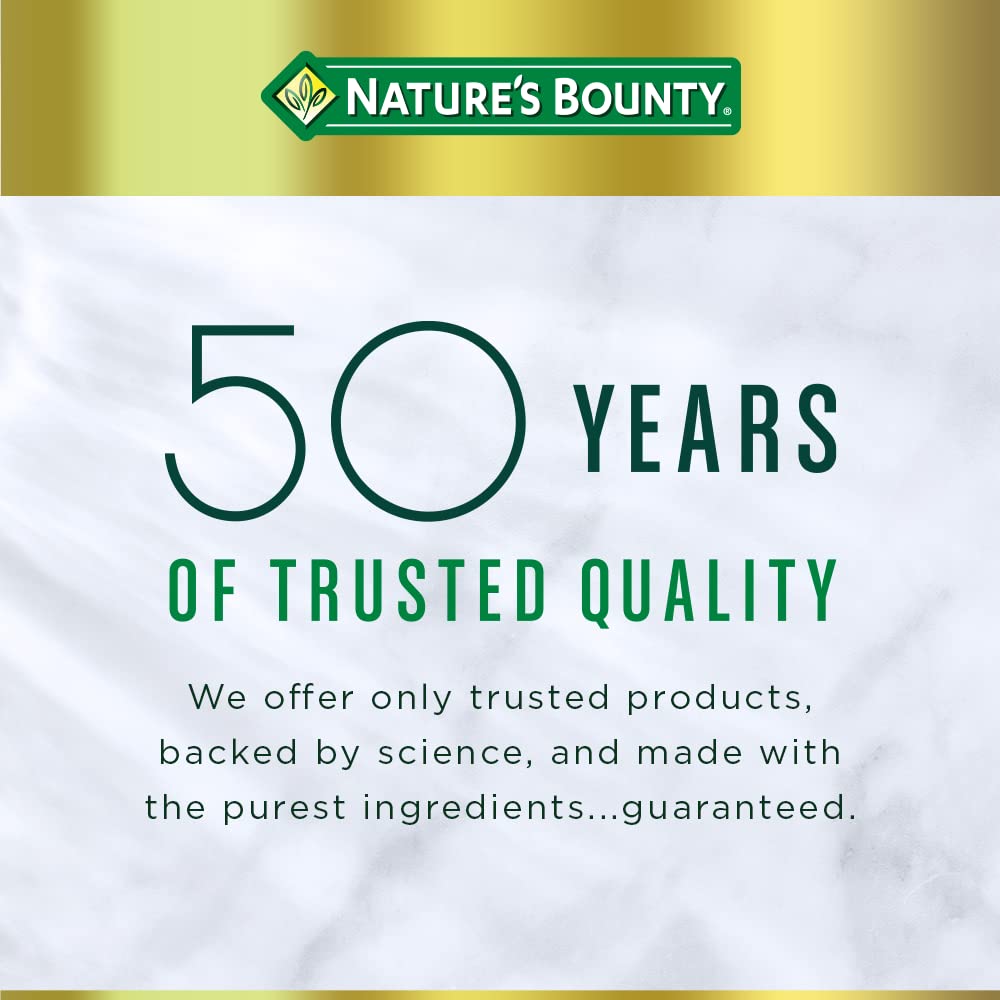 Nature's Bounty etiqueta con información nutricional clara y segura