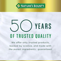 Nature's Bounty etiqueta con información nutricional clara y segura