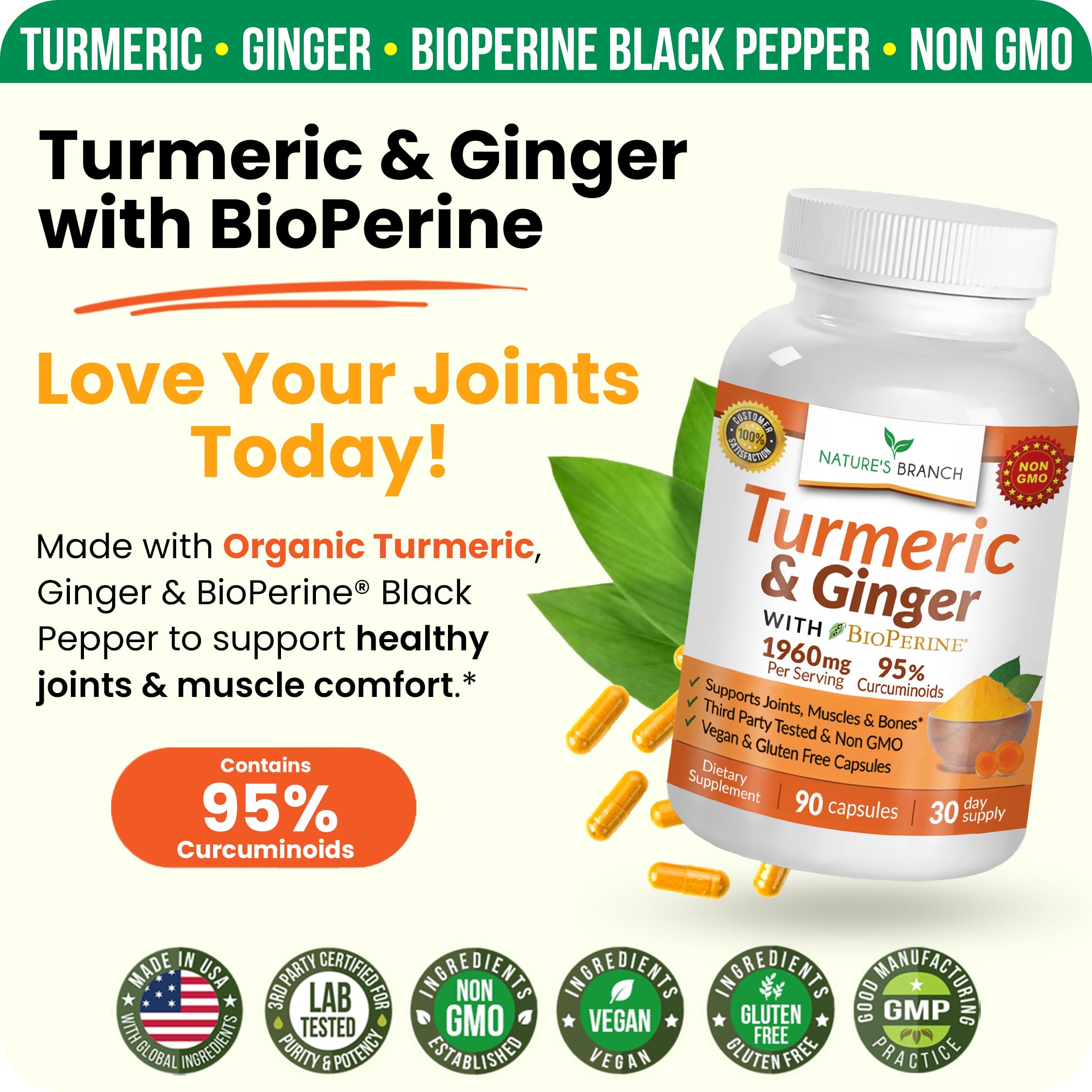 NATURE'S BRANCH cierre de etiqueta con ingredientes y cantidades claras