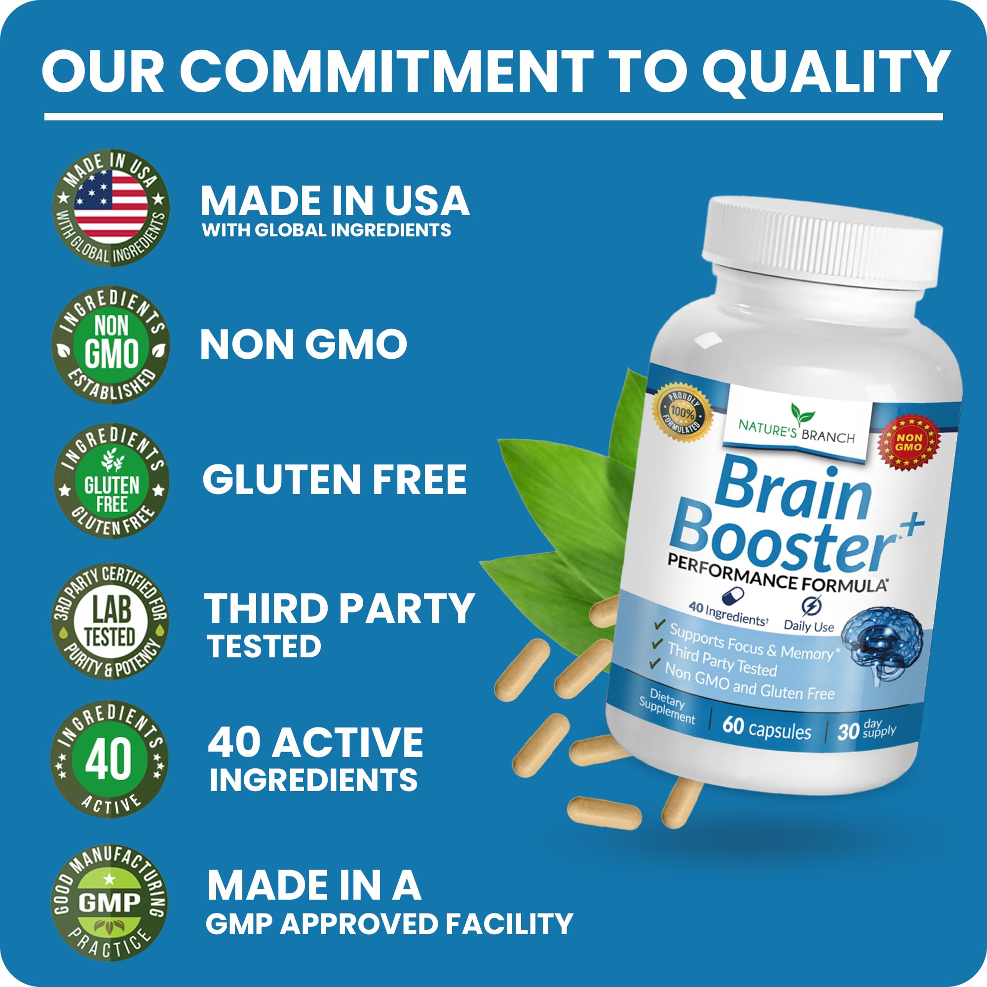 NATURE'S BRANCH frasco junto a equipo de deporte para uso por atletas activos