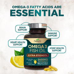 Nature's Choice etiqueta nutricional destacando EPA, DHA y pureza