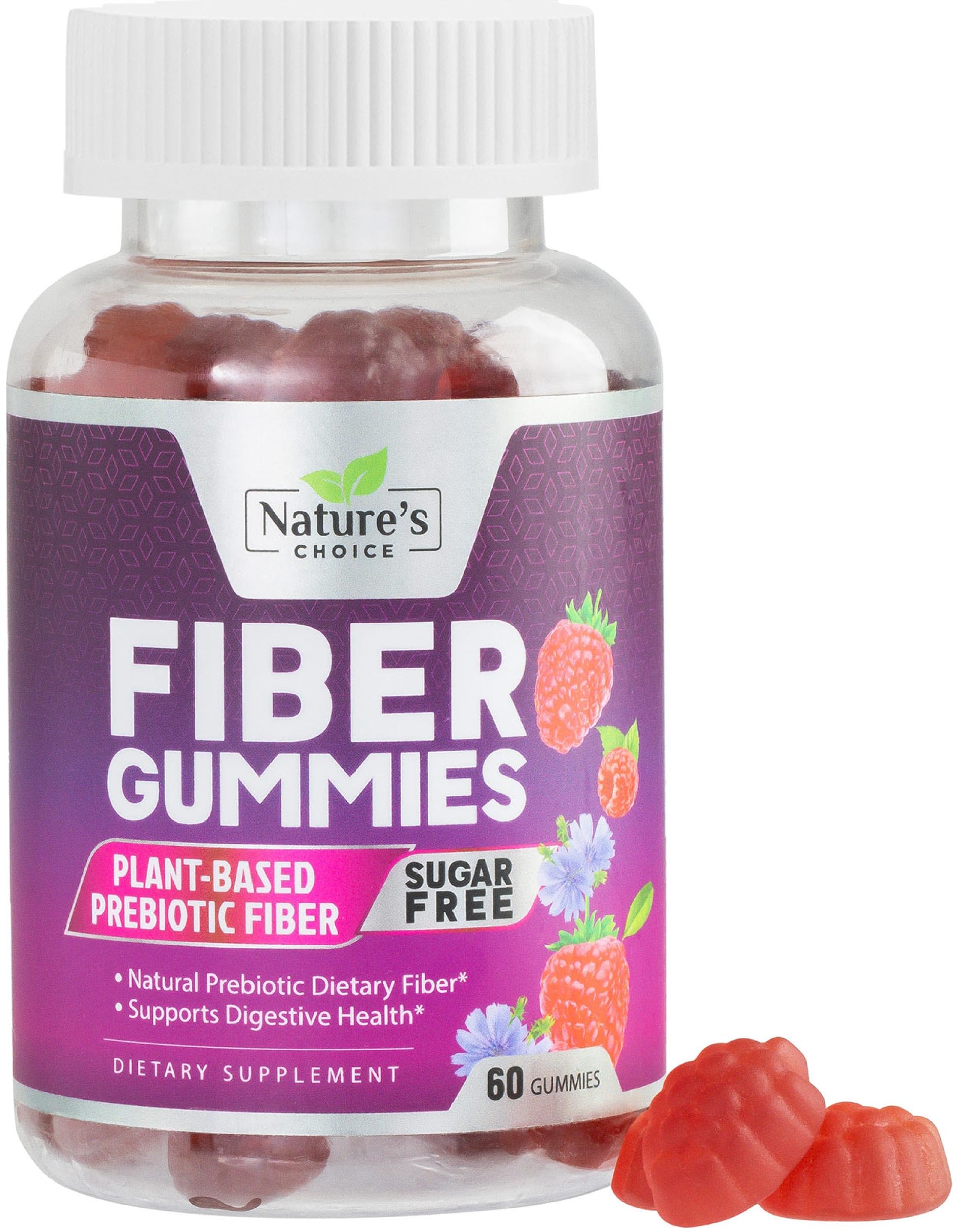 Nature's Choice frasco visible mostrando 60 gominolas y diseño atractivo