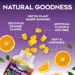 Nature's Choice gominola en mano mostrando cantidad por dosis y conveniencia portátil