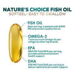 Nature's Choice primer plano de textura de cápsula suave para ingesta fácil