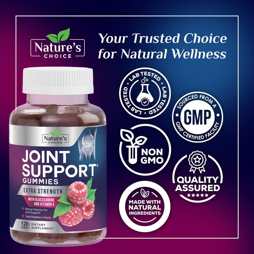 Nature's Choice gomita en mano lista para tomar, apoyo práctico articular