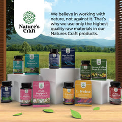 Natures Craft cápsula abierta mostrando polvo interior y facilidad de disolución