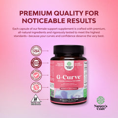 Natures Craft etiqueta con ingredientes clave, transparencia y calidad