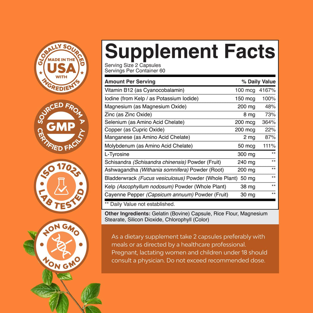 Natures Craft etiqueta nutricional legible con lista de ingredientes