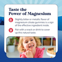 Serving of Natures Craft Kids Magnesium Gummies raspberry for relaxed activities