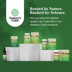 Natures Craft sello orgánico destacando origen vegetal y calidad limpia