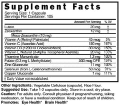 Nature's Fusions etiqueta con lista de ingredientes y garantías de calidad
