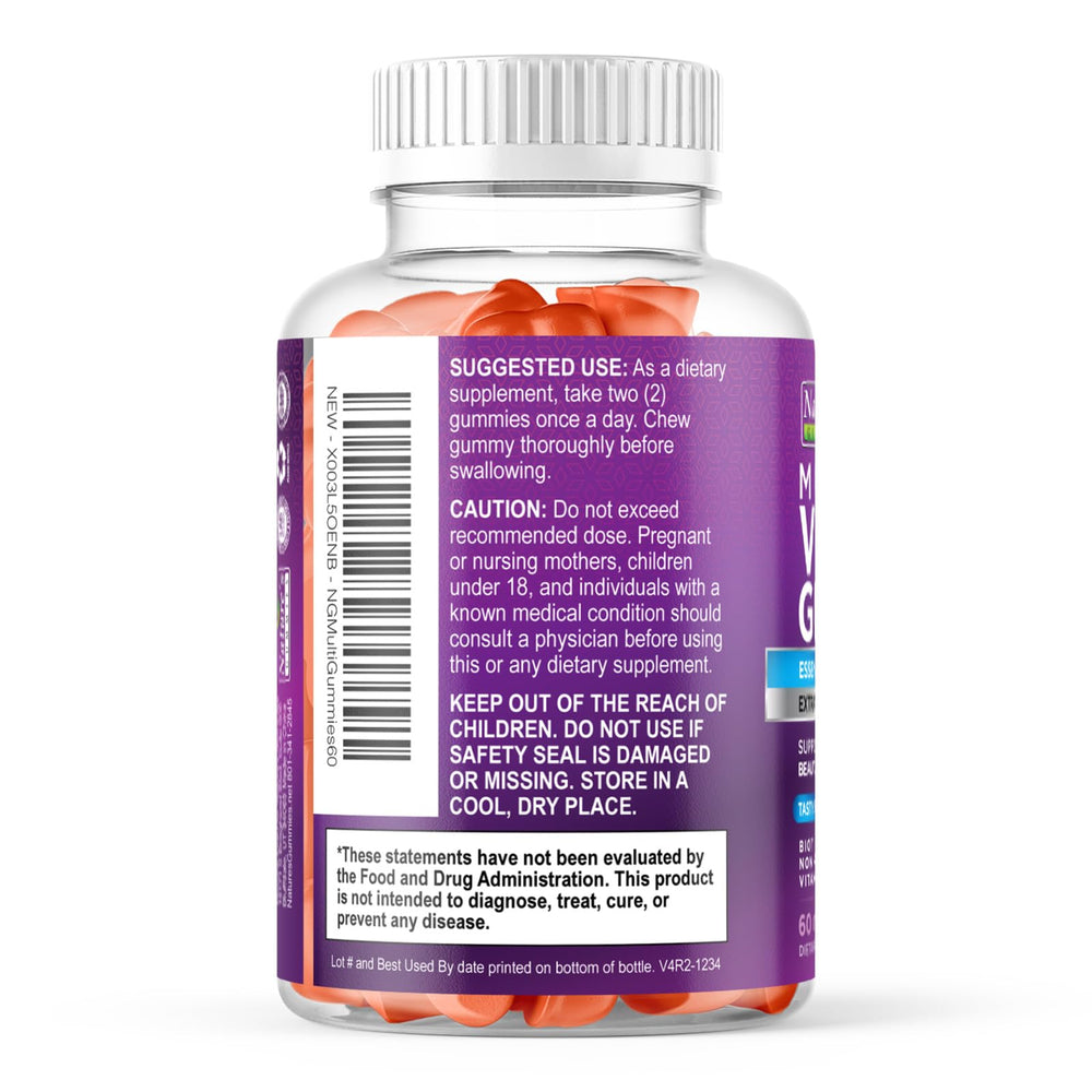 Nature's Gummies certificado de pruebas externas que transmite confianza