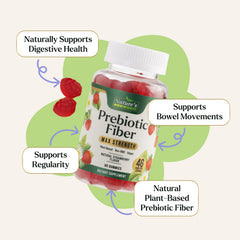 Nature's Gummies etiqueta de ingredientes enfocada en inulina y origen vegetal