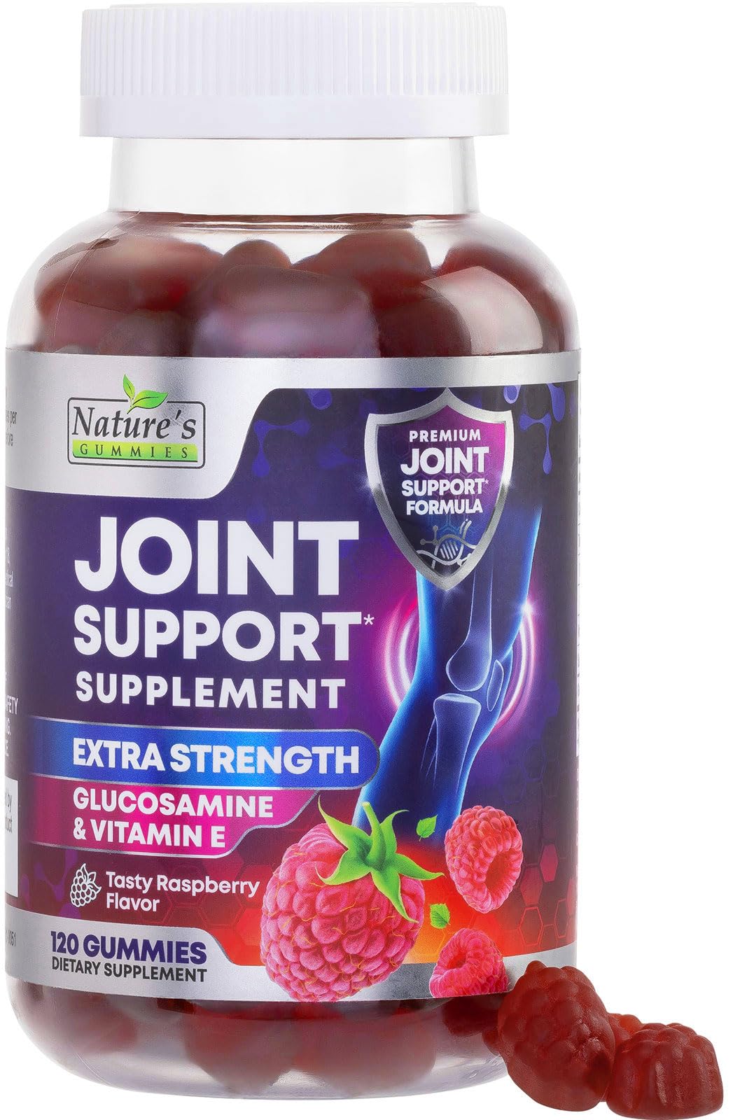 Nature's Gummies frente del envase mostrando marca y beneficios